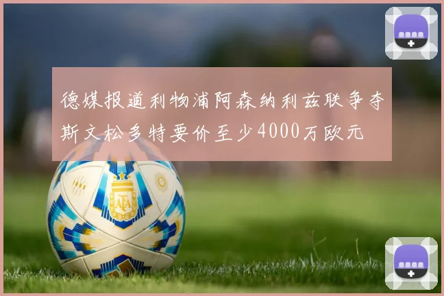 德媒报道利物浦阿森纳利兹联争夺斯文松多特要价至少4000万欧元